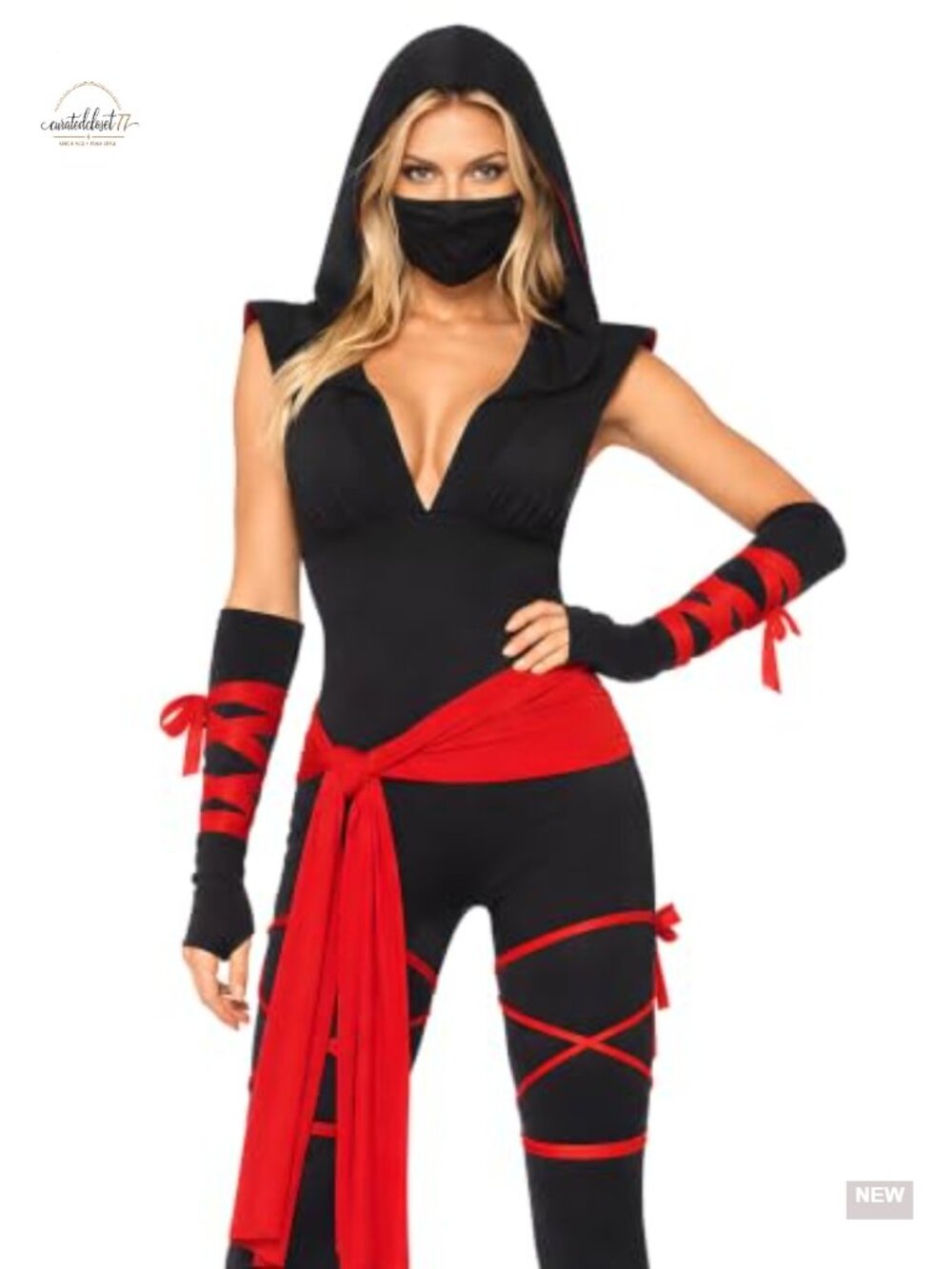 Leg Avenue Women's 4 Pc Deadly Ninja Costume Jumpsuit